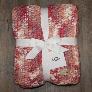 NWT UGG HOME PLUSH KNIT‎ THROW PURPLE PINK MULTI 50 X 70 $128